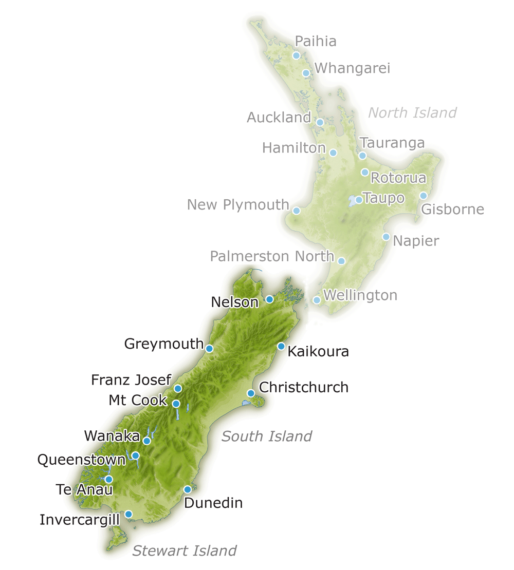 Rundreisen: Südinsel